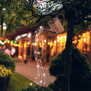 LED Solar Kettle Light Hollow Water Can Fairy String Lamp Garden Decor (A) Newly