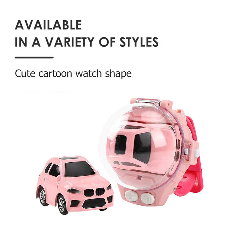 #A 4 Channels 1/58 5km/h 2.4GHz Racing Car Wrist Watch Controlled RC Small Veh