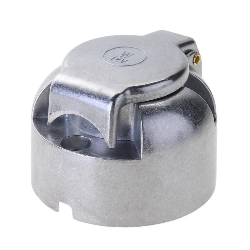 7 Way RV Boat Truck Trailer Metal Plug Male Adapter with Outlet Kit for Bitter