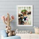 5D DIY Full Round Diamond Painting Grazing Cow Animal Picture Kits Wall Art Gift