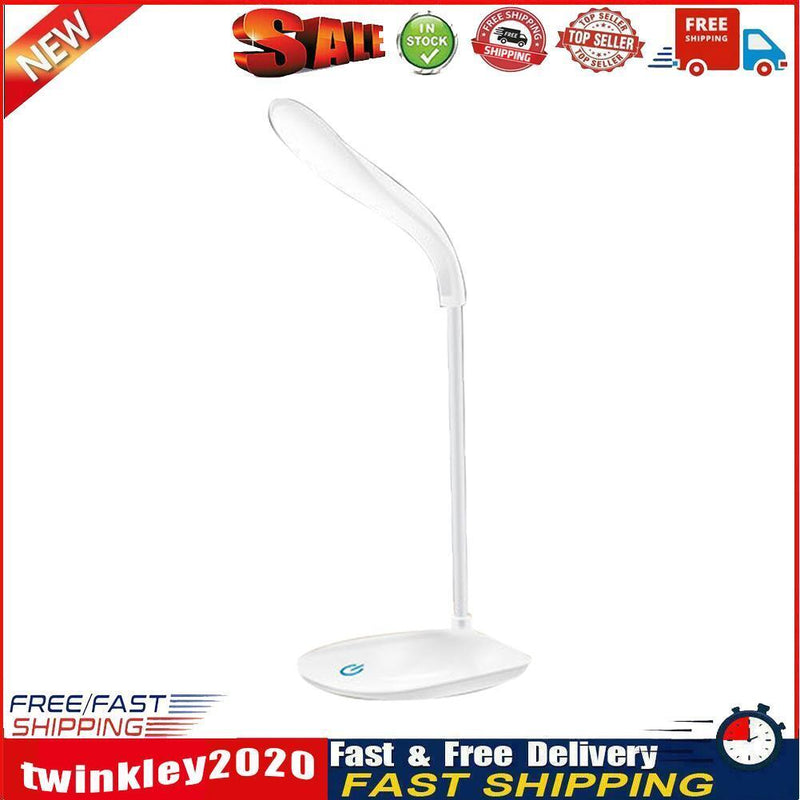 LED Table Lamp USB Eye Protection Touch Kids Bedroom Night Light (White) Newly