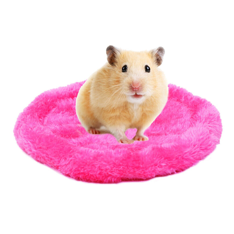 Hamster Nest Pad Animal Chinchilla Rabbit Guinea Pig Plush Cushion (Rose S)