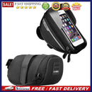 B-SOUL 2pcs Bicycle Head Tube Handlebar Bag MTB Road Bike Tail Rear Saddle Po