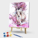 Painting By Numbers DIY Flower Horse Canvas Oil Wall Art Picture Ornaments Kit