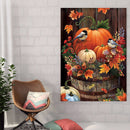 Full Drill Diamond Painting 5D DIY Pumpkin Rhinestone Picture Wall Decor Po