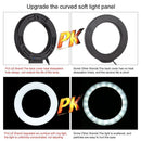 Kit Tripod Stand Dual Phone Holder LED Selfie Ring Light For Tik Tok YouTube