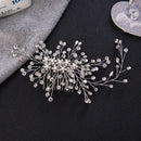 Party Handmade Bride Headpiece Flower Headdress Head Clip Crystal Hair Comb