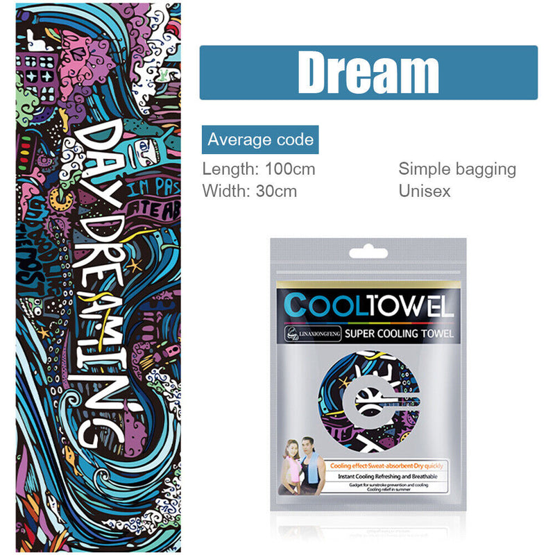 Sports Cooling Towel Quick-Drying Fitness Gym Yoga Summer Absorbent Sweat Sca