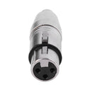 JUNERAIN 3-Pin XLR Female Audio Cable Microphone AV Adapter Video
