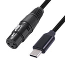 Type-C To XLR 3 Pin Microphone Audio Cable Male To Female Mic Adapter (2M) Newly