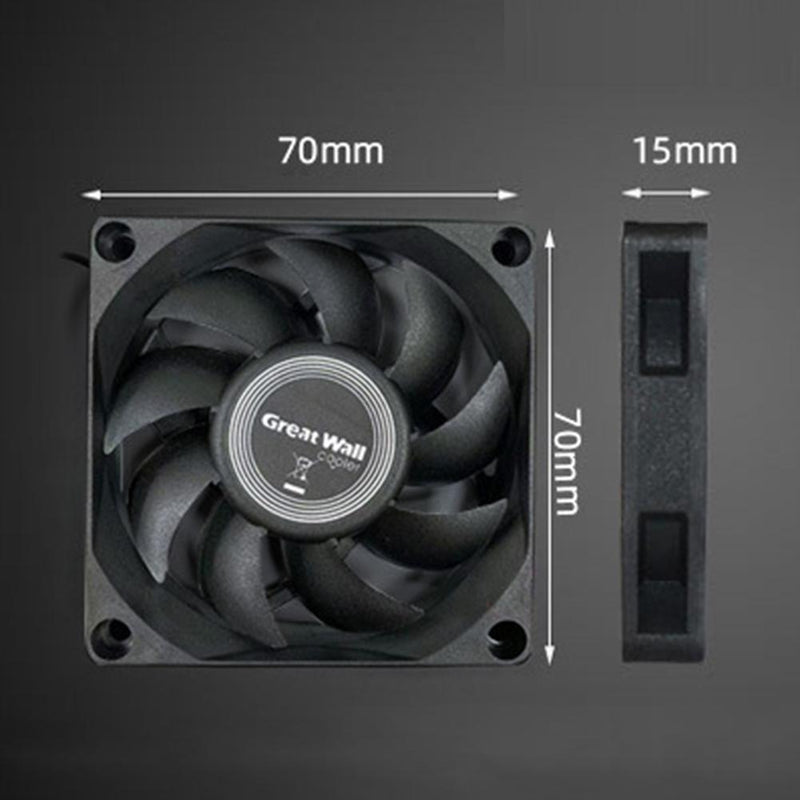 Silent Fan for Computer Cases Chassis Cooling Fan Hydraulic Bearing (7cm)