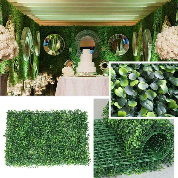 Plant Artificial Mat Greenery Wall Hedge Grass Fence Panel Decor Foliage U hot.