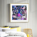 Bedroom Canvas Picture Mosaic Full Round Craft Tiger Animal Diamond Painting