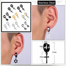 Jewelry Hoop Punk Gothic Piercing Ear Stud Earrings Pendant Cross Stars Dangle