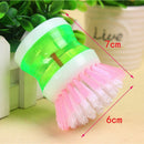 Tools Mini Push Short Handle Dishwashing Brush Cleaning Brush Pot Brush Brush