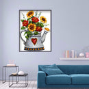 Sunflower Spray Full Round Drill Mosaic Diamond Painting Picture of Rhinestone