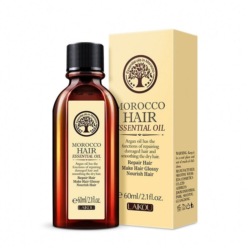 60ML Hair Care Moroccan Pure Argan Oil Hair Essential Oil for Dry Hair Types