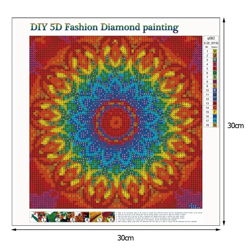 5D DIY Full Drill Diamond Painting Retro Flower Cross Stitch Embroidery (01