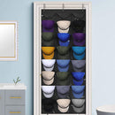 Hat Rack 24 Pocket Over-The-Door Cap Organizer for Baseball Cap (Black) Newly