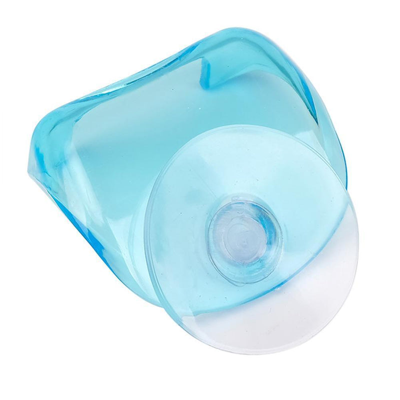 Shaver Suction Cup Clear Hanger Hanging Rack Bathroom Storage Shelf (Blue) Newly