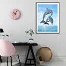5D DIY Full Round Drill Diamond Painting Dolphin Cross Stitch Home Decor Gi