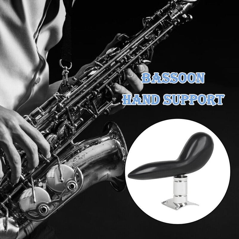 Removable Bassoon Finger Rest Set with Base Comfortable Hand Holder Saddle Black