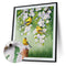 Bird on Branch Oil Paint By Numbers Kit DIY Acrylic Painting on Canvas Framel