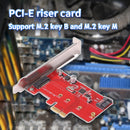 PCI-E X1 to M.2 NGFF SSD Adapter Riser Support M.2 key B/M PC Expansion Card Kit