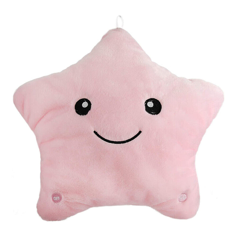 Luminous Pillow Star Cushion Stuffed Plush Colorful Household Night Light T