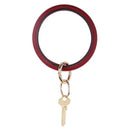 Simple Leather Keychains Cuff Bracelet Pendant Women Men Car Backpack Keyring