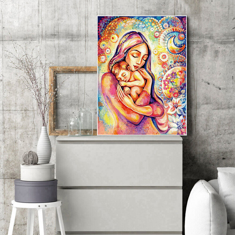 Mother and Child 5D DIY Full Round Drill Diamond Painting Rhinestones Picture