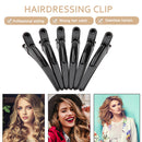 #A 6pcs DIY Salon Plastic Single Prong Hairstyle Duck Hair Folder Large Barrette