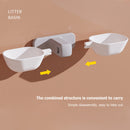 Double Pet Bowls Cats Dogs Wall Mounted Automatic Adjustable Dish Food Feeder