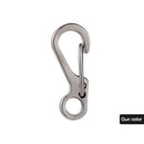 5x Outdoor Quick Hanging Key Chain Spring Hook Molle Clasp Buckle (Grey) Newly
