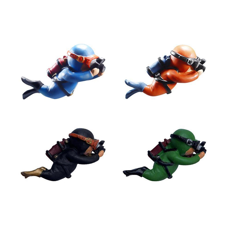 Aquarium Fish Tank Landscape Diver Underwater Aquatic Ornaments (Orange)