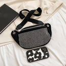 Trendy Chest Bag Rhinestone Fashionable Women Fanny Pack Nylon for Lady Sho