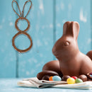 Handmade Easter Bunny Wreath DIY Folded Rattan Wreath Decoration (60cm)