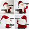 Christmas Treats Holder - Candy Service Plate & Xmas Snowman Statue Figurin