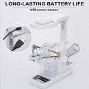 Welding Magnifying Glass with 10 LED Light Clip Soldering Magnifier (White)