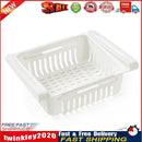 Kitchen Refrigerator Storage Box Stretchable Drawer Rack Shelf (White) Newly