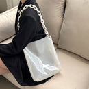 Summer Clear Handbag Jelly Large Capacity Women Beach PVC Shoulder Shopping Bag