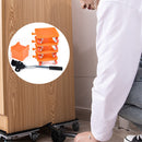 Household Transport Heavy Furniture Mover Wheeled Rollers Bar (Orange)