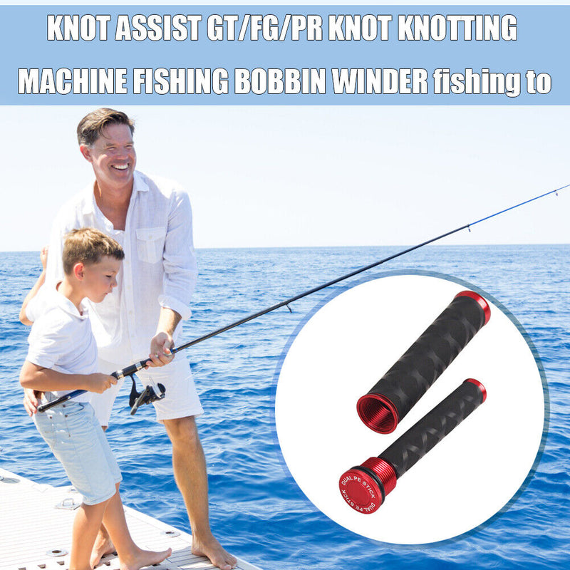 FG GT Knot Assist PE Fishing Line Puller Rod Knotting Device (Red S) Newly