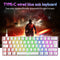 T60 Mechanical Gaming Keyboard Blue Switch 62 Key Keyboard for PC (White)