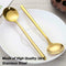 Round Shape Coffee Spoons Steel Mini Teaspoons Sugar U0T9 Y1Z4 R2A6 G2P1 Z2U8
