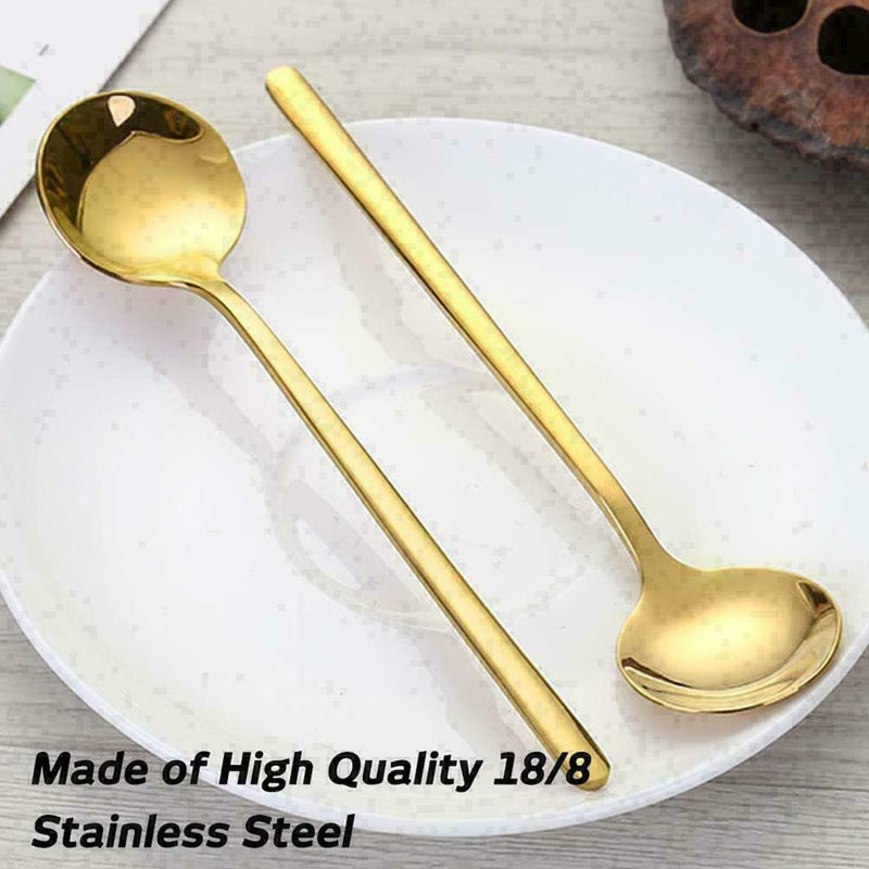 Round Shape Coffee Spoons Steel Mini Teaspoons Sugar U0T9 Y1Z4 R2A6 G2P1 Z2U8