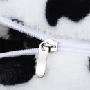 Cow Pattern Cartoon Plush Pocket Headphone Bag Coin Purse Mini Storage Bag