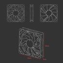 ID-COOLING 4 Pin 120mm Desktop Chassis Fan DC 12V Computer PC Case PWM Cooler