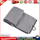 Golf Towel 41x54cm Tri-Fold Microfiber Waffle Towel Sweat-absorbent (Grey) Newly