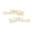 Cut Letter Carving Wood Pieces Merry Christmas Wooden Slice Xmas Decoration